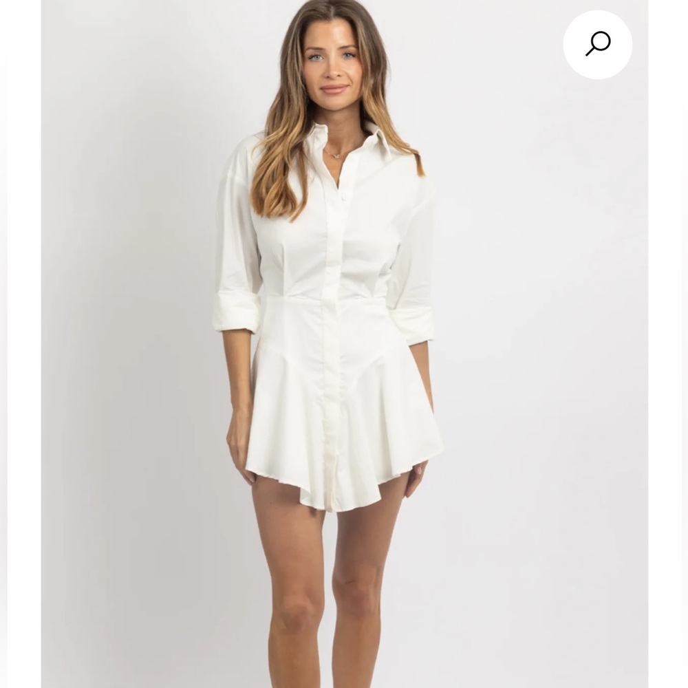 L’ ABEYE Parisian White Mini Dress (Naomi Southern Charm)